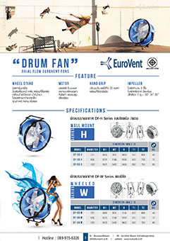 พัดลมระบายอากาศ Drum Fan